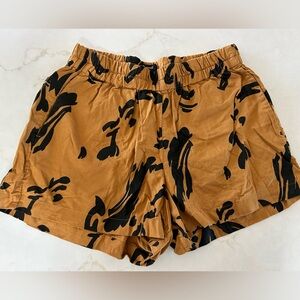 Madewell Oversized Pajama Shorts in Abstract Tiger Size M‎